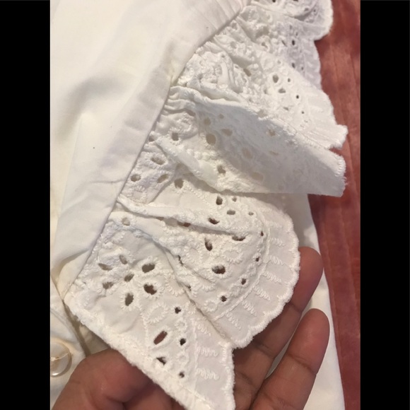 ZARA BLOUSE COTTON DRAWSTRING BOTTOM - Picture 5 of 10